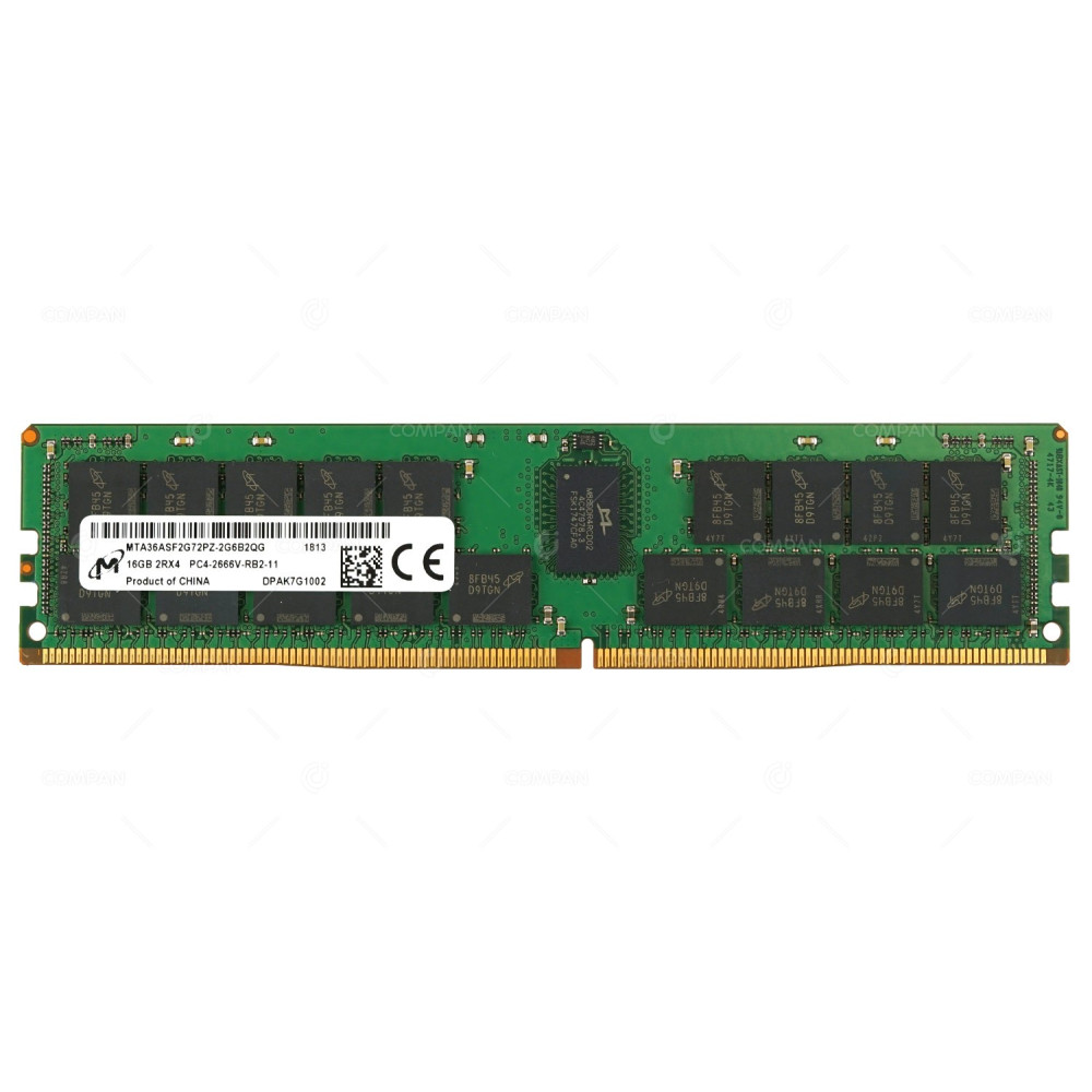 MTA36ASF2G72PZ-2G6B2 MICRON DDR4 16GB 2RX4 PC4-21333 2666MHZ RDIMM CAS 17-17-17